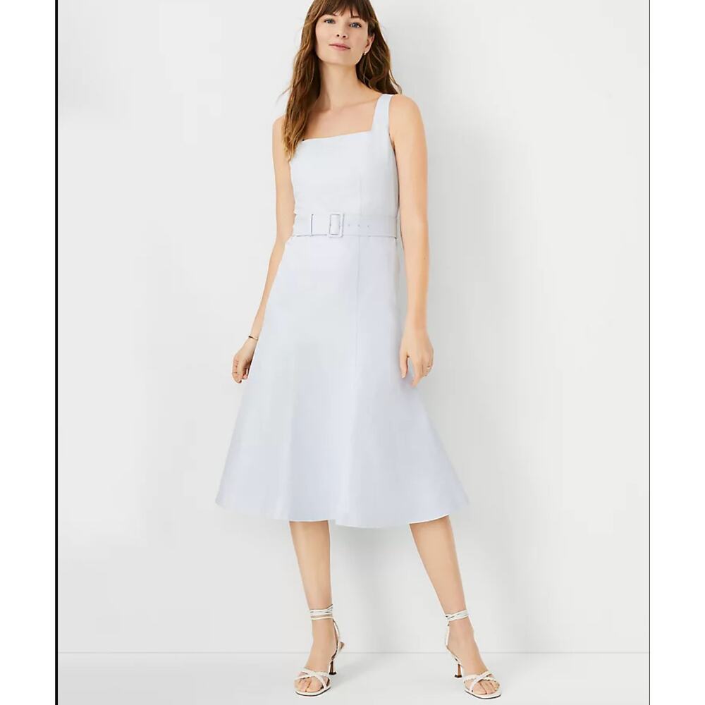 Ann Taylor White Midi Dress